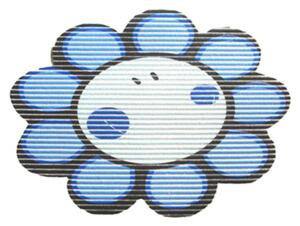 Covoras baie din spuma poliuretanica, Smiley Flower Albastru