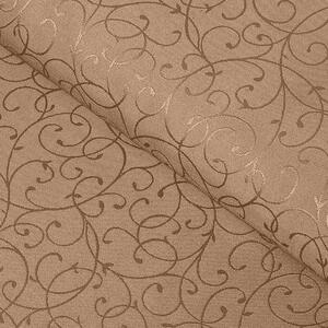 Goldea tesătură decorativă de lux pentru fete de masa - maro desen stilou - lătime 150, 300 cm 150 cm