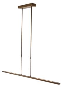 Steinhauer Lampă suspendată LED Zelena, bronz, lungime 122cm, metal, CCT, reglabil, Bronz / Alamă Veche, Camera de zi / sufragerie, Metal, Modern