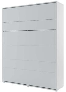 Pat rabatabil pe perete, cu mecanism pneumatic si somiera inclusa, Bed Concept Vertical Gri Mat, 200 x 160 cm