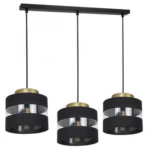 Lustră pe cablu HAVARD 3xE27/60W/230V neagră/alămie