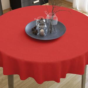Goldea față de masă decorativă loneta - roșu - rotundă Ø 110 cm