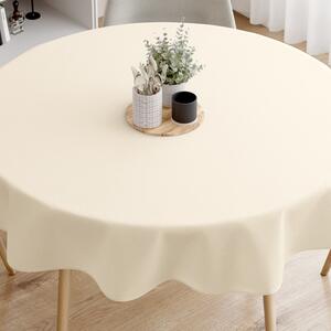 Goldea față de masă decorativă loneta - crem - rotundă Ø 140 cm