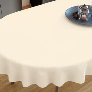 Goldea față de masă decorativă loneta - cream - ovale 140 x 200 cm