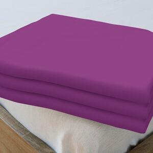 Goldea cearceafuri de pat din bumbac - violet 140 x 240 cm