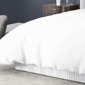 Goldea lenjerie de pat din damasc cu dungi - alb 140 x 200 și 70 x 90 cm