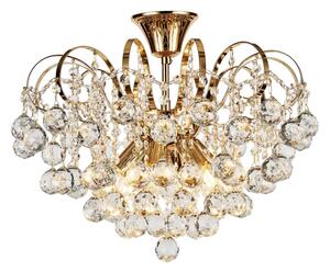 Lustră de cristal aplicată Brilagi CRYSTAL 6xE14/60W/230V auriu