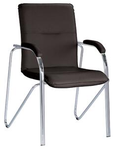 Scaun vizitator MULLER Soft, Negru piele ecologica