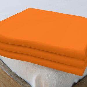 Goldea cearceafuri de pat din bumbac - portocaliu 140 x 240 cm