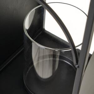 Felinar negru din metal Casa Selección, înălțime 35 cm