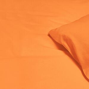 Goldea lenjerie de pat din 100% bumbac - portocaliu 140 x 220 și 70 x 90 cm
