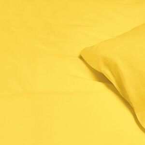 Goldea lenjerie de pat din 100% bumbac - galben 140 x 200 și 70 x 90 cm