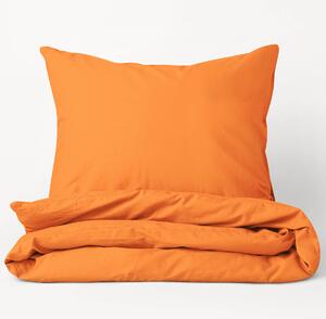 Goldea lenjerie de pat din 100% bumbac - portocaliu 140 x 200 și 50 x 70 cm