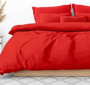 Goldea lenjerie de pat din 100% bumbac - roșie 140 x 200 și 50 x 70 cm
