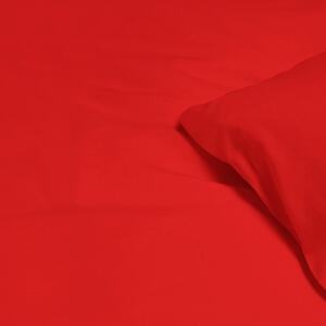 Goldea lenjerie de pat din 100% bumbac - roșie 140 x 200 și 50 x 70 cm