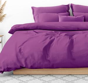 Goldea lenjerie de pat din 100% bumbac - violet 140 x 220 și 70 x 90 cm