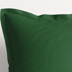 Goldea față de pernă din bumbac cu tiv decorativ - verde închis 30 x 50 cm