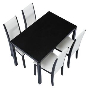 Set masă scaune pentru sufragerie (1+4) Verni New (wenge + alb). 1015239
