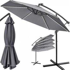 Deuba LED umbrelă de soare Mali Ø350 cm - antracit