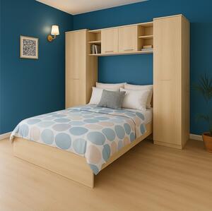 Set Dormitor Giulia, Pat 140 X 200, Saltea Inclusa, Culoare Sonoma