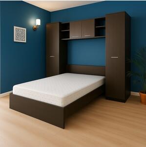 Set Dormitor Giulia, Pat 140 X 200, Saltea Inclusa, Culoare Wenge