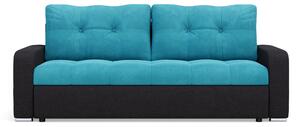 Canapea Extensibilă 3 locuri VENETIA, cu ladă de depozitare, 220x100x90 cm, Turcoaz/Negru