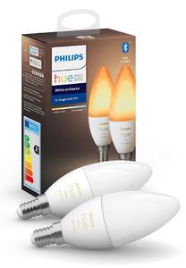 SET 2x LED Bec dimmabil Philips Hue WHITE B39 E14/4W/230V 2200K-6500K