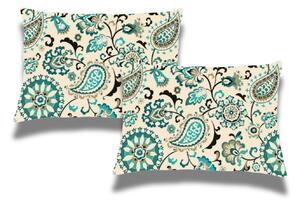 Set 2 Perne matlasate Belina, microfibra imprimata, 50x70 cm, Oriental