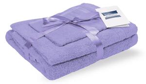 Set Prosoape Bumbac 600 Gsm De Fata 50x90 Cm + De Corp 70x140 + De Maini 30x50 Cm, Lila