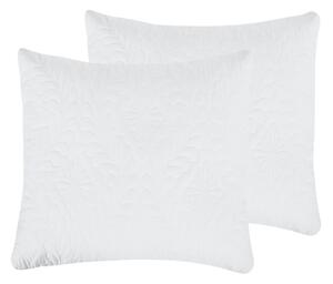 Set 2 Perne Albe 70x70 Belina, microfibra, lavabile la masina- Hipoalergenice