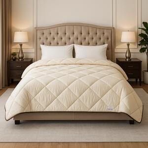 Pilota Calduroasa Din Lana Ecru- 200x210 Cm Hipoalergenica