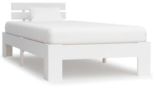 Cadru de pat, alb, 100 x 200 cm, lemn masiv de pin