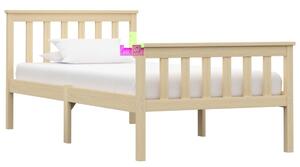 Cadru de pat, lemn deschis, 100 x 200 cm, lemn masiv de pin