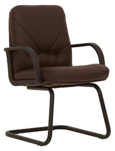 Scaun conferinta MAVIS CF LB, Brun inchis piele ecologica