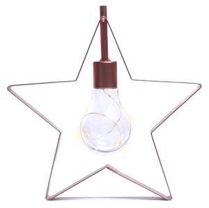 DecoKing Lampă de Crăciun Stea albă caldă, 5LED-uri
