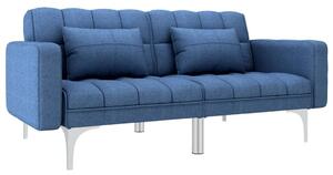 Canapea extensibilă, albastru, material textil