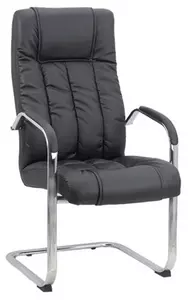 Scaun de conferinta OMAN piele ecologica, Negru