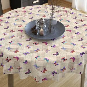 Goldea față de masă decorativă loneta - model 185 - rotundă Ø 140 cm
