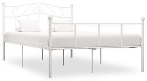 Cadru de pat, alb, 140 x 200 cm, metal
