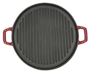 Tigaie grill, Bidasoa, Fierro, Ø 32 cm, fier turnat, rosu