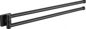 Mexen Rufo cuier dublu rotativ pentru prosoape, negru - 7050925-70