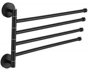 Mexen cuier rotativ cvadruplu pentru prosoape, negru - 7039244-70