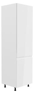 Dulap de bucătărie pentru frigider încorporat D60ZL Aurellia (alb + alb lucios) (D) . 1015757