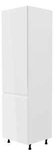 Dulap de bucătărie pentru frigider încorporat D60ZL Aurellia (alb + alb lucios) (S) . 1015758