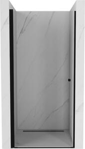 Mexen Pretoria ușă de duș batantă 70 cm, transparentă, neagră - 852-070-000-70-00