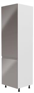 Dulap de bucătărie pentru frigider încorporat D60ZL Aurellia (alb + luciu gri) (S) . 1015827