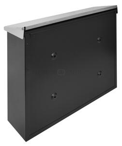 LUX1 cutie poștală Neagră + oțel inoxidabil