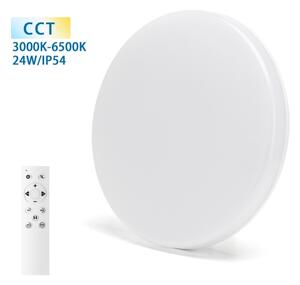 Aigostar - Plafonieră LED pentru baie LED/24W/230V 3000K-6500K IP54 + telecomandă