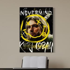 Tablou Canvas Premium LuxCanva® C1142, Kurt Kobain , Culori, Artist, Icon, Musician, Living Room, Bar, Relaxare, Culori Vibrante