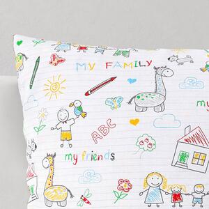 Goldea față de pernă din bumbac pentru copii - desene colorate 45 x 45 cm